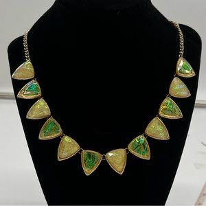 Gold Iridescent Beaded Necklace